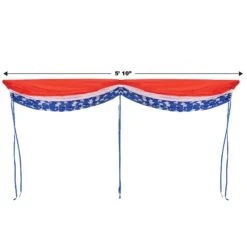 5 Ft. - Stars & Stripes Fabric Party Bunting 11 5 Ft. - Stars & Stripes Fabric Party Bunting -Bulk Party Supplies Shop 54684 RWB i5