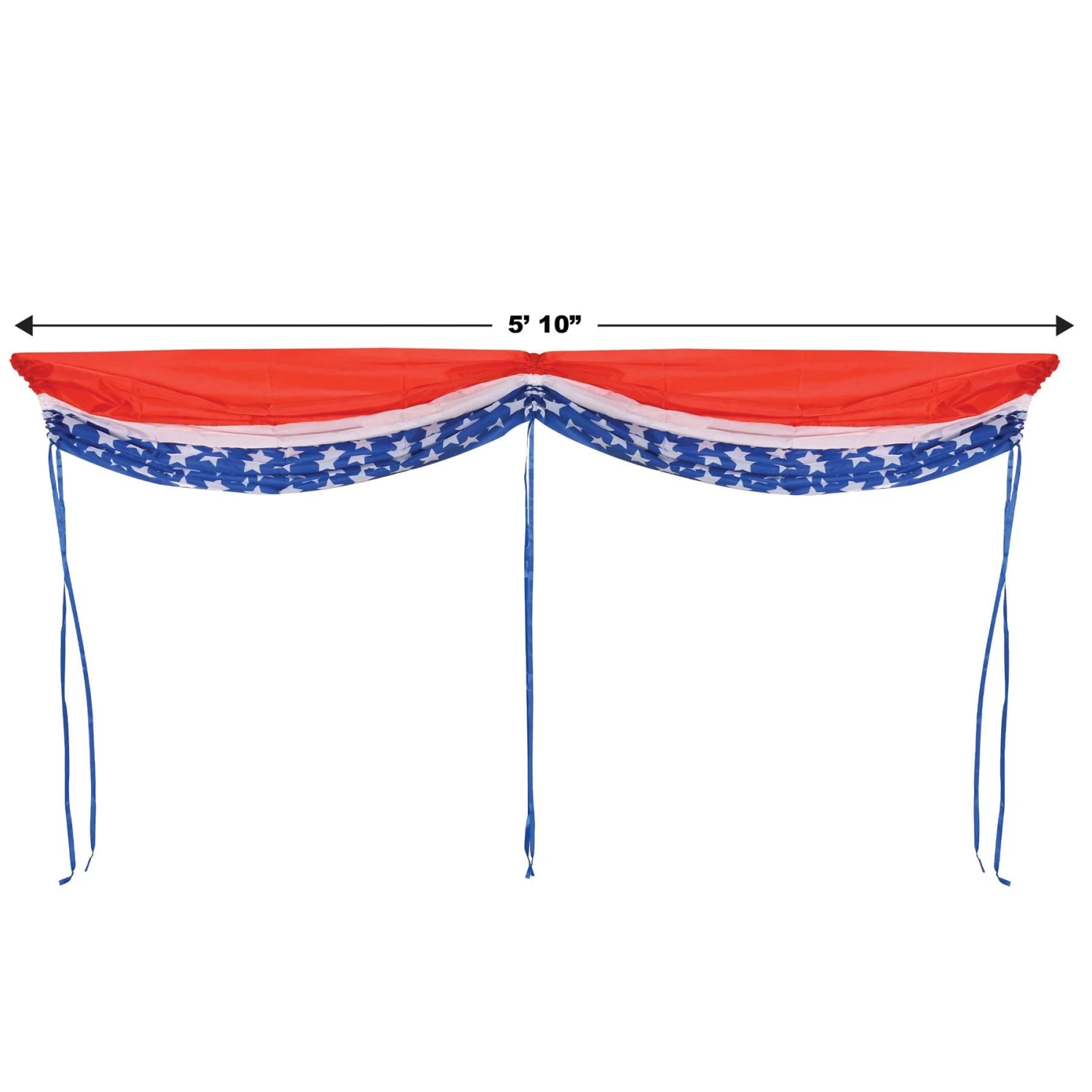 5 Ft. - Stars & Stripes Fabric Party Bunting 6 5 Ft. - Stars & Stripes Fabric Party Bunting - Image 6