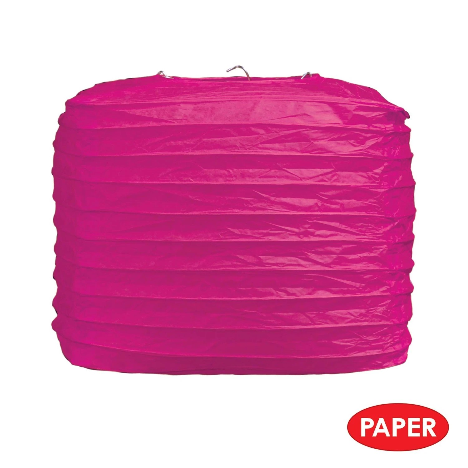 Party Square Paper Lanterns Cerise (2 Per Package) 5 Party Square Paper Lanterns Cerise (2 Per Package) - Image 5
