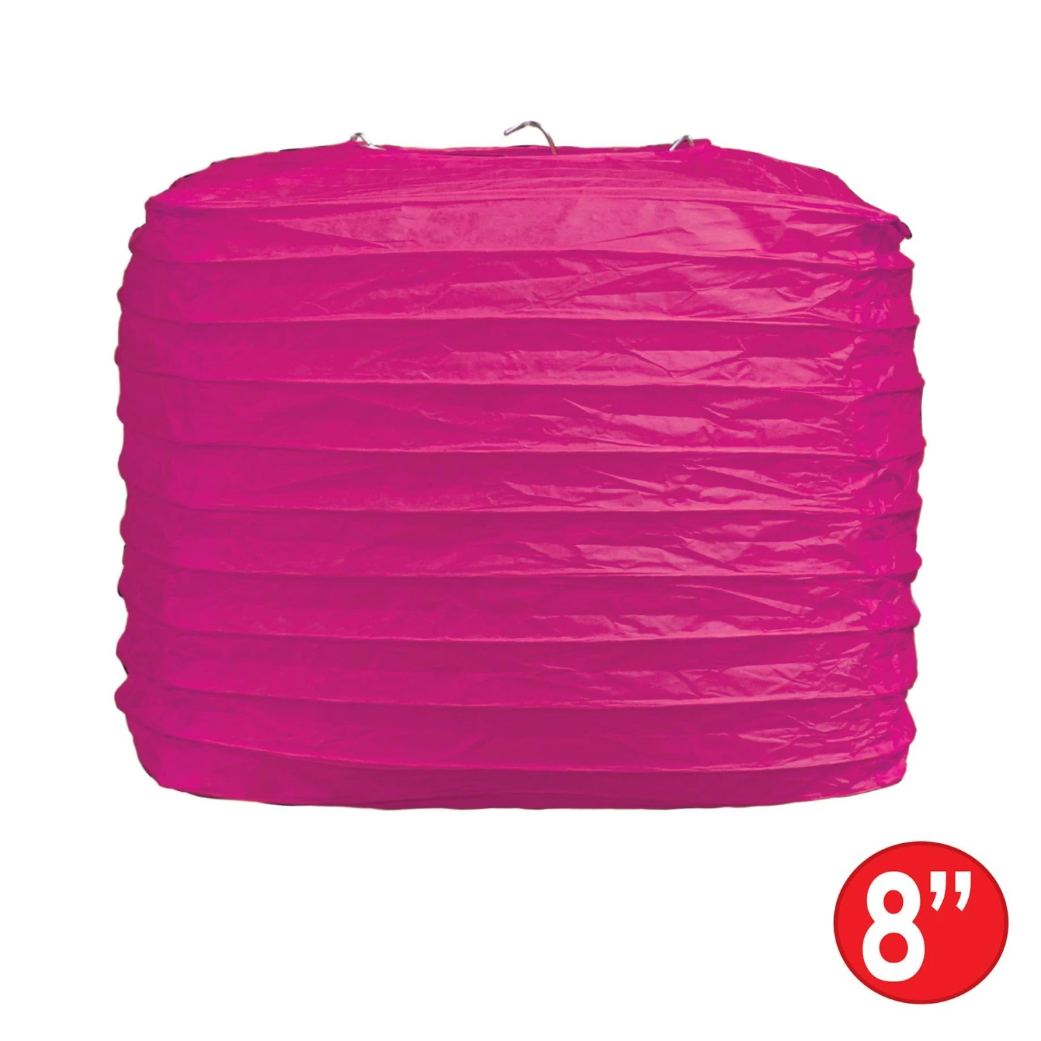 Party Square Paper Lanterns Cerise (2 Per Package) 6 Party Square Paper Lanterns Cerise (2 Per Package) - Image 6