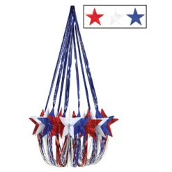 Star Party Chandelier - Red - White - Blue
