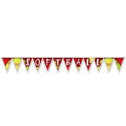 Softball Party Pennant Banner