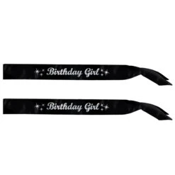 Glittered Birthday Party Girl Satin Sash -Bulk Party Supplies Shop 54788 i4