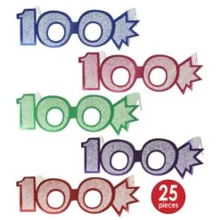 100th Birthday Party Glittered Foil Eyeglasses 9 100th Birthday Party Glittered Foil Eyeglasses -Bulk Party Supplies Shop 54840 100 i4 2 6612e92a 8c15 44fe 88e9 788f659f6c90