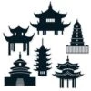Pagoda Party Silhouettes (6 Per Package) -Bulk Party Supplies Shop 54915