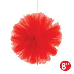 Party Red Tulle Balls (2 Per Package) 9 Party Red Tulle Balls (2 Per Package) -Bulk Party Supplies Shop 54940 R i5