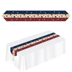 Printed Americana Party Paper Table Runner