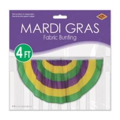 4 Ft- Mardi Gras Fabric Bunting (1 Bunting Per Package) -Bulk Party Supplies Shop 54991 GGP i3 ea449b66 75b2 48c7 ba41 12b648adff73