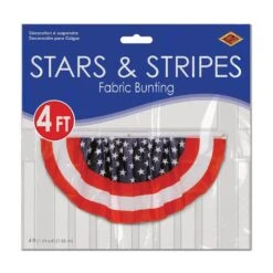 4 Ft.- Stars & Stripes Fabric Party Bunting -Bulk Party Supplies Shop 54991 RWB i3 f606d06f 9358 4bc7 a5fb 22de5e28942f