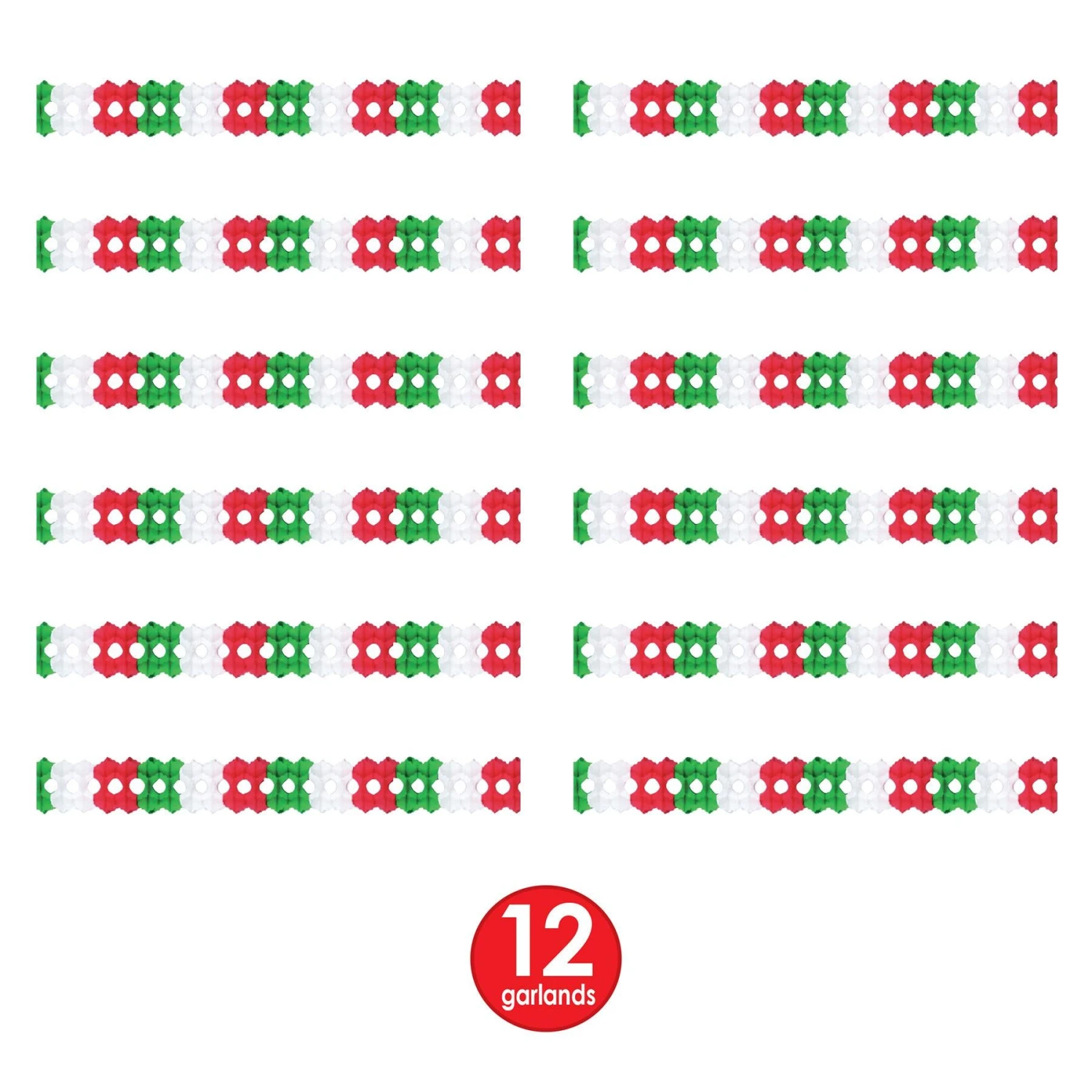 Fiesta Arcade Garland - Red - White - Green 6 Fiesta Arcade Garland - Red - White - Green - Image 6