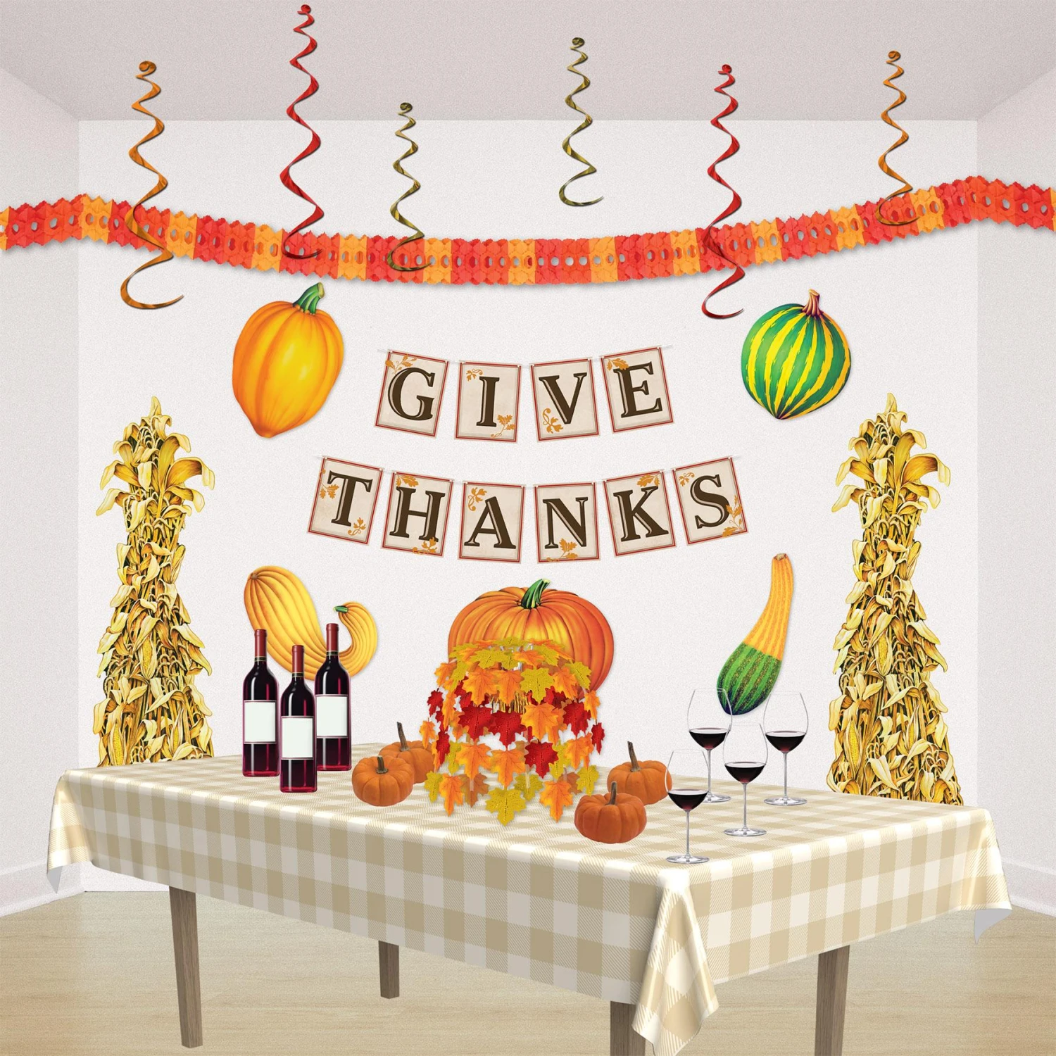 Thanksgiving Packaged Arcade Garland - Golden-yellow - Orange - Red 2 Thanksgiving Packaged Arcade Garland - Golden-yellow - Orange - Red - Image 2