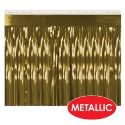 1-Ply Metallic Party Fringe Drape - Gold -Bulk Party Supplies Shop 55038 GD i4