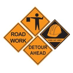 Construction Sign Cutouts (4 Per Package)
