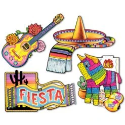 Fiesta Cutouts - Prtd 2 Sides (4 Per Package)