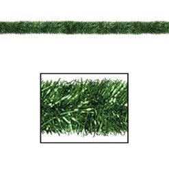 100 Ft Christmas Green Tinsel Garland Decoration