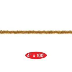 100 Ft Christmas Gold Tinsel Garland Decoration -Bulk Party Supplies Shop 55281 GD i5