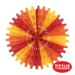 Thanksgiving Tissue Fan - Golden-yellow - Orange - Red -Bulk Party Supplies Shop 55293 GOR i4
