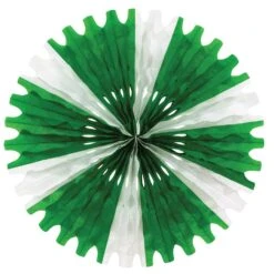 St. Patrick's Day Tissue Fan - Green & White
