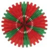 Christmas Tissue Fan - Red & Green -Bulk Party Supplies Shop 55293 RG