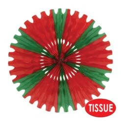 Christmas Tissue Fan - Red & Green 7 Christmas Tissue Fan - Red & Green -Bulk Party Supplies Shop 55293 RG i4