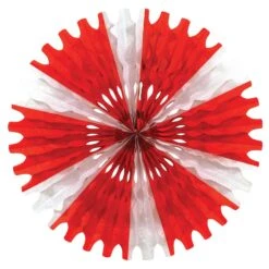 Valentine's Day Tissue Fan - Red & White