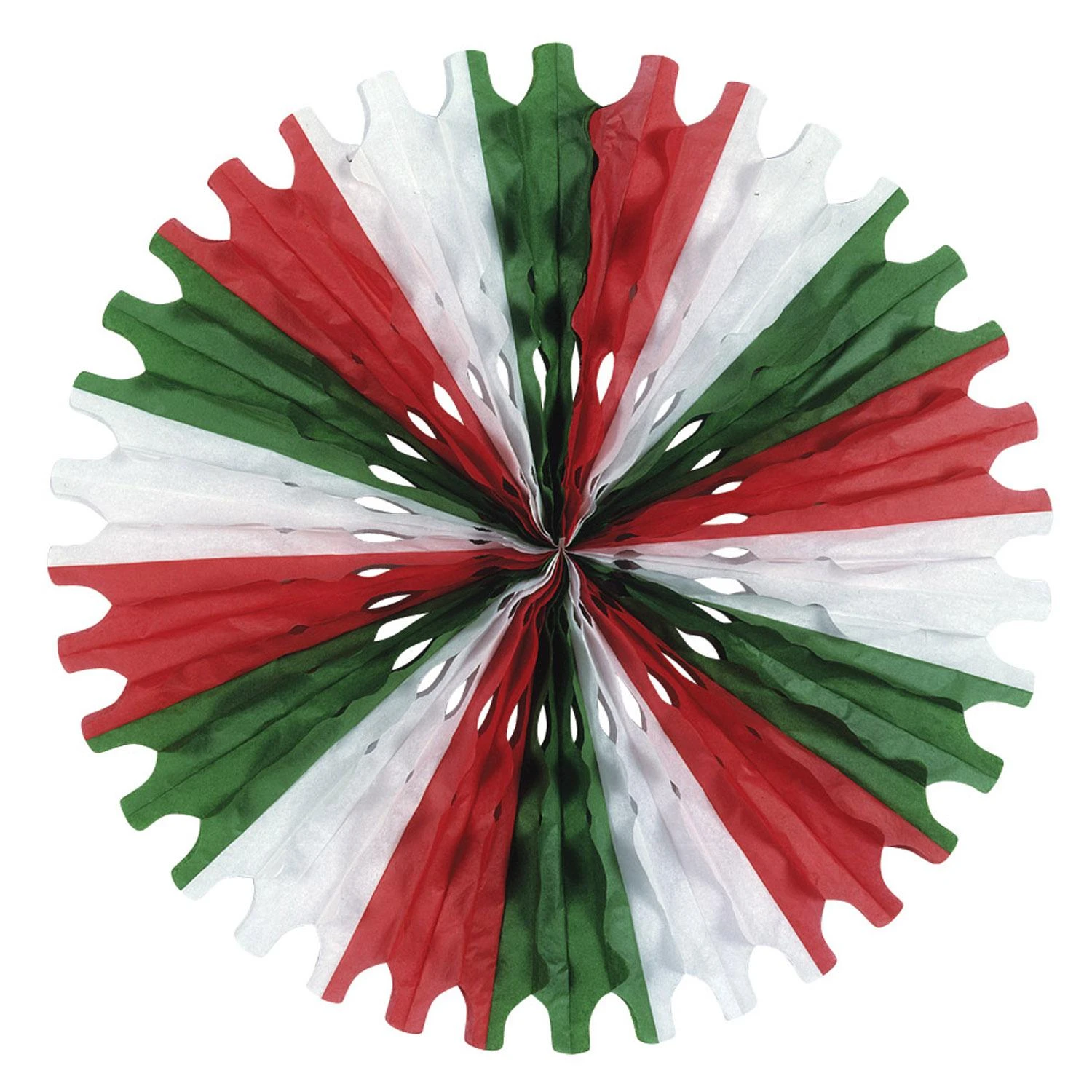 Fiesta Tissue Fan - Red - White - Green 1 Fiesta Tissue Fan - Red - White - Green