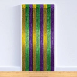 Mardi Gras 1-Ply Gleam 'N Curtain - Gold - Green - Purple -Bulk Party Supplies Shop 55410 GGP i2 1 c875942d 0ac4 4cf1 8d15 30ec0ac447d4