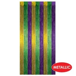 Mardi Gras 1-Ply Gleam 'N Curtain - Gold - Green - Purple -Bulk Party Supplies Shop 55410 GGP i4 1c319602 3fda 461f 9a9f 6fe6a5842b37