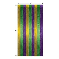 Mardi Gras 1-Ply Gleam 'N Curtain - Gold - Green - Purple -Bulk Party Supplies Shop 55410 GGP i5 bf4e0dda 4020 4bb4 872d 76aea68b7c93