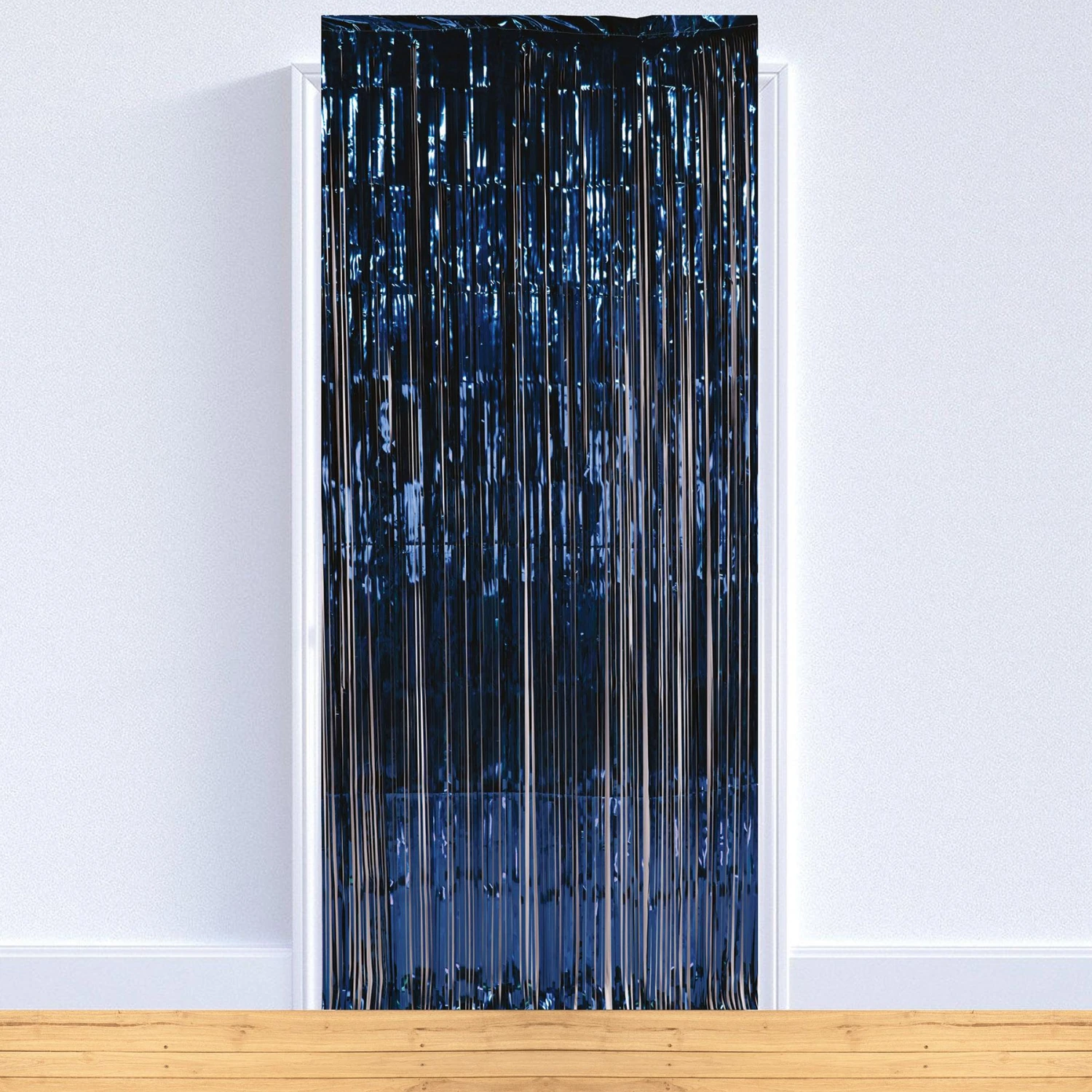 1-Ply Gleam 'N Party Curtain - Navy (6 Per Case) 4 1-Ply Gleam 'N Party Curtain - Navy (6 Per Case) - Image 4