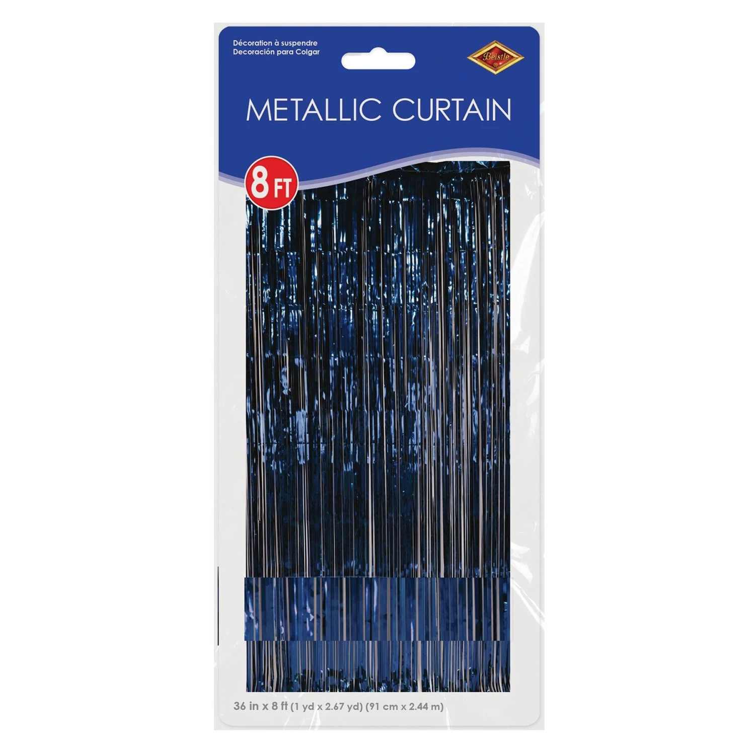 1-Ply Gleam 'N Party Curtain - Navy (6 Per Case) 5 1-Ply Gleam 'N Party Curtain - Navy (6 Per Case) - Image 5