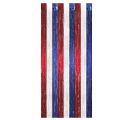 1-Ply Gleam 'N Party Curtain - Red - White - Blue