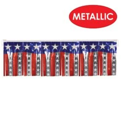 Metallic Stars & Stripes Party Fringe Banner -Bulk Party Supplies Shop 55500 i4
