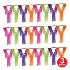 Fiesta Drop Fringe Garland - Bright -Bulk Party Supplies Shop 55523 BRT i7 1