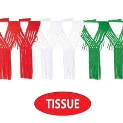 Fiesta Drop Fringe Garland - Red - White - Green -Bulk Party Supplies Shop 55523 RWG i4