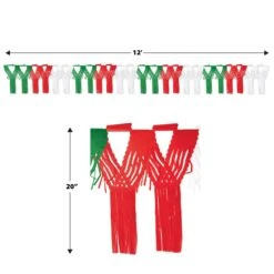 Fiesta Drop Fringe Garland - Red - White - Green -Bulk Party Supplies Shop 55523 RWG i5