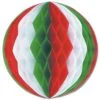 Fiesta Tissue Ball - Red - White - Green -Bulk Party Supplies Shop 55612 RWG
