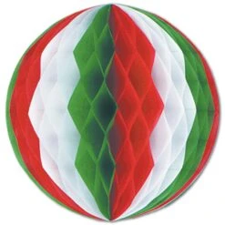 Fiesta Tissue Ball - Red - White - Green