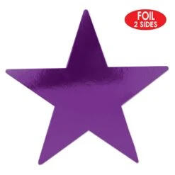 9" Foil Party Star Cutout- Purple -Bulk Party Supplies Shop 55838 PL i4