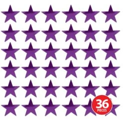9" Foil Party Star Cutout- Purple -Bulk Party Supplies Shop 55838 PL i7 1