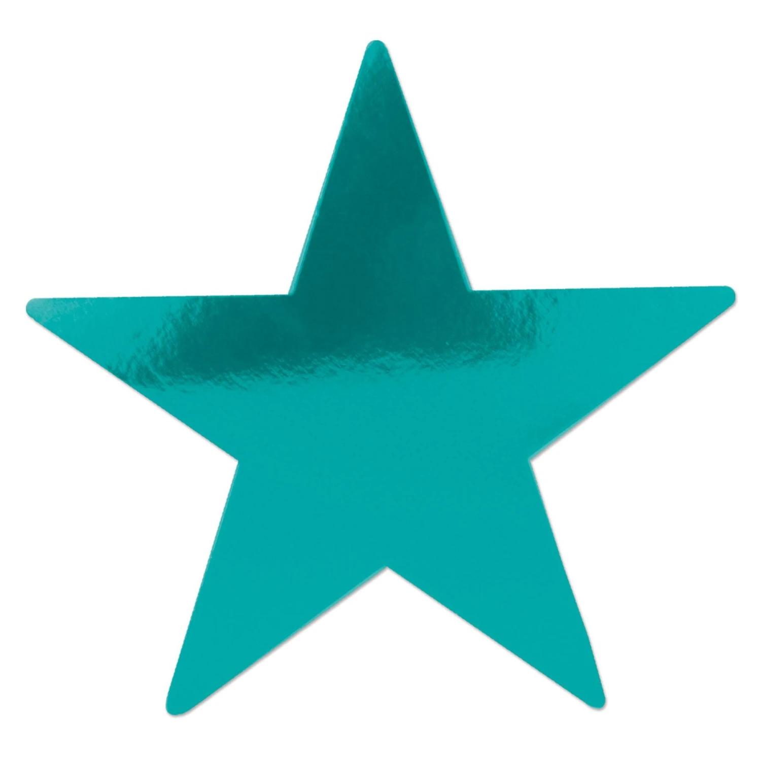9" Foil Party Star Cutout - Turquoise 1 9" Foil Party Star Cutout - Turquoise