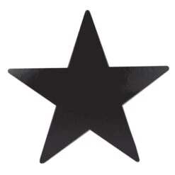 15 Inch Foil Star Party Cutout - Black