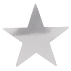 15 Inch Foil Star Party Cutout-Silver