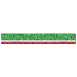 Fiesta 3-Ply Metallic Fringe Drape - Red - White - Green