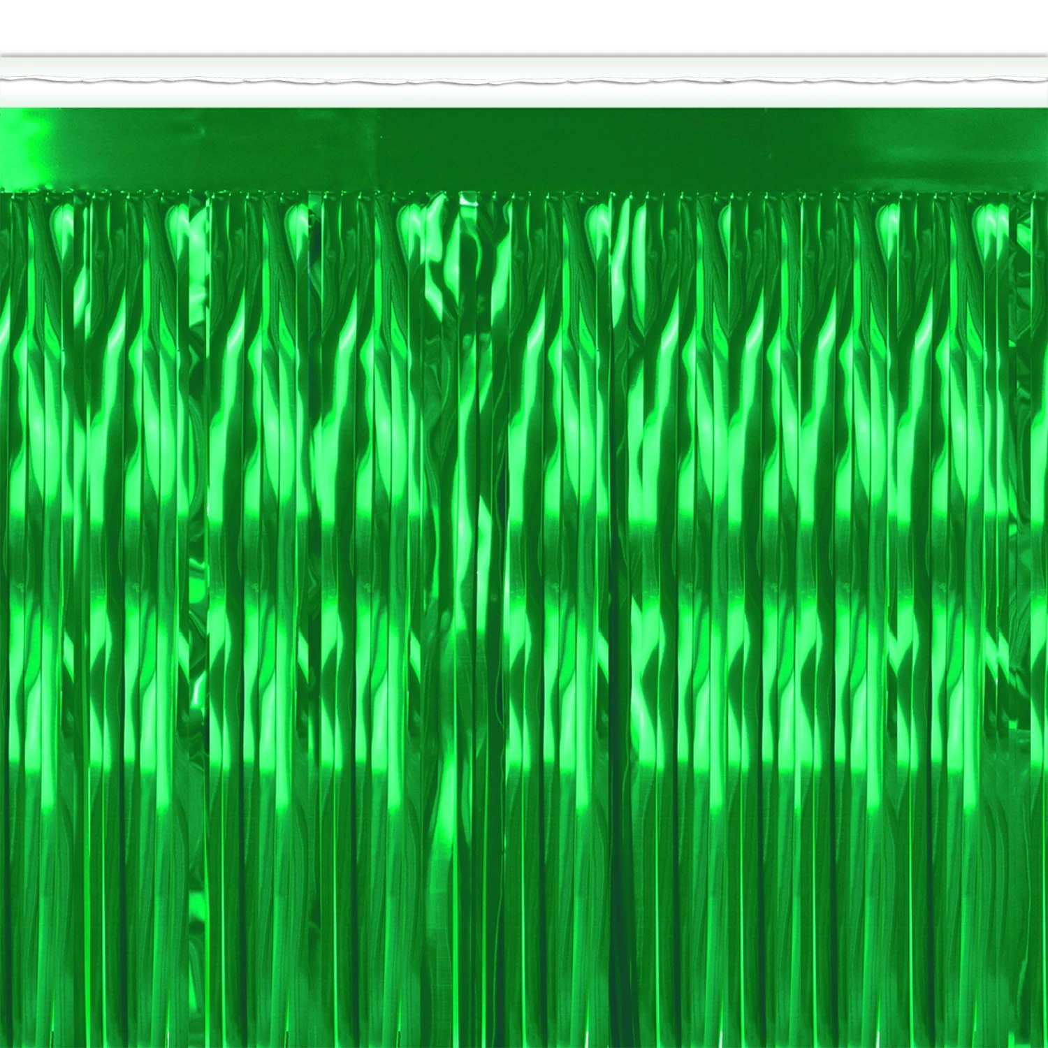 2-Ply Party Metallic Fringe Drape - Green 2 2-Ply Party Metallic Fringe Drape - Green - Image 2