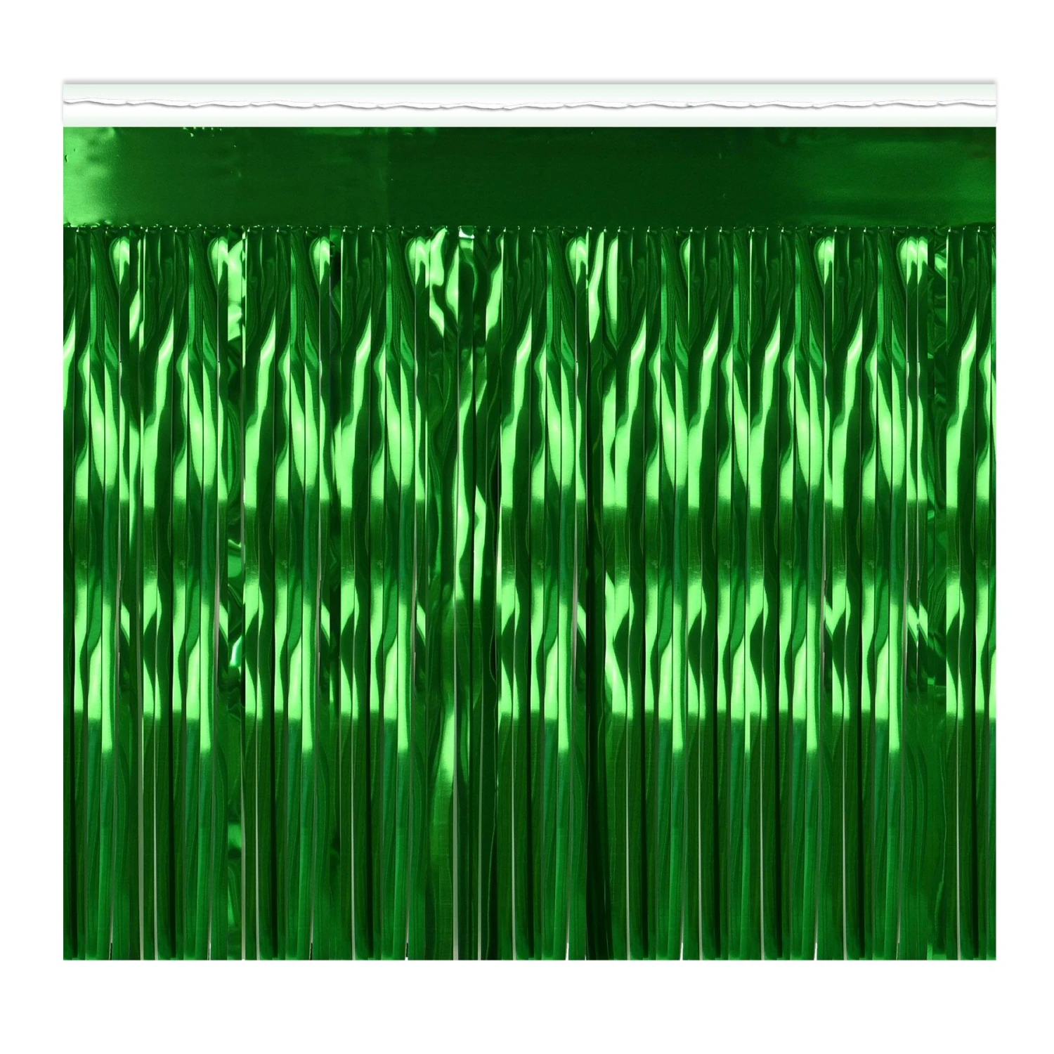 2-Ply Party Metallic Fringe Drape - Green 1 2-Ply Party Metallic Fringe Drape - Green