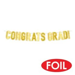 Foil Congrats Grad! Graduation Party Streamer 12 Foil Congrats Grad! Graduation Party Streamer -Bulk Party Supplies Shop 56004 GD i4