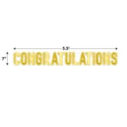 Foil "Congratulations" Party Streamer -Bulk Party Supplies Shop 56009 GD i5