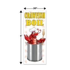 Mardi Gras Crawfish Boil Door Cover (12 Packages) -Bulk Party Supplies Shop 56020 i5
