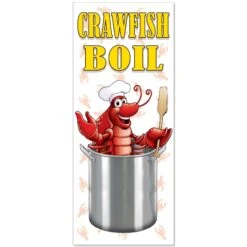 Mardi Gras Crawfish Boil Door Cover (12 Packages)